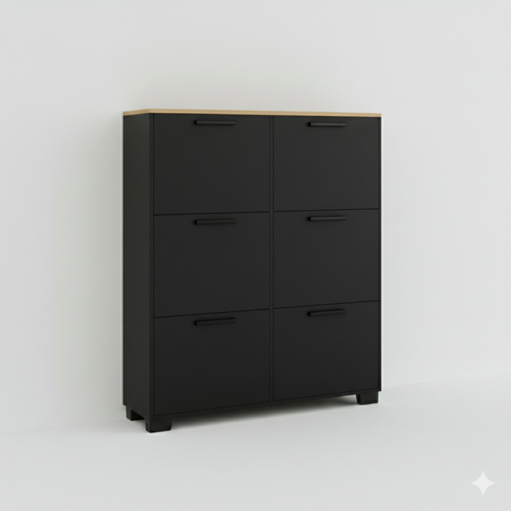 Meuble à chaussures en MDF de haute qualité 30 paires 6 portes