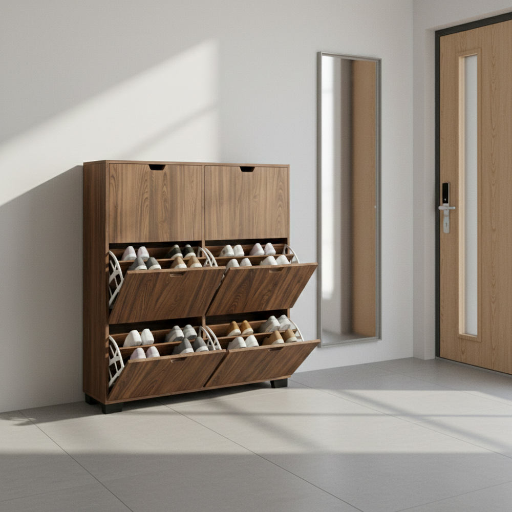 Meuble à chaussures en MDF de haute qualité 30 paires 6 portes