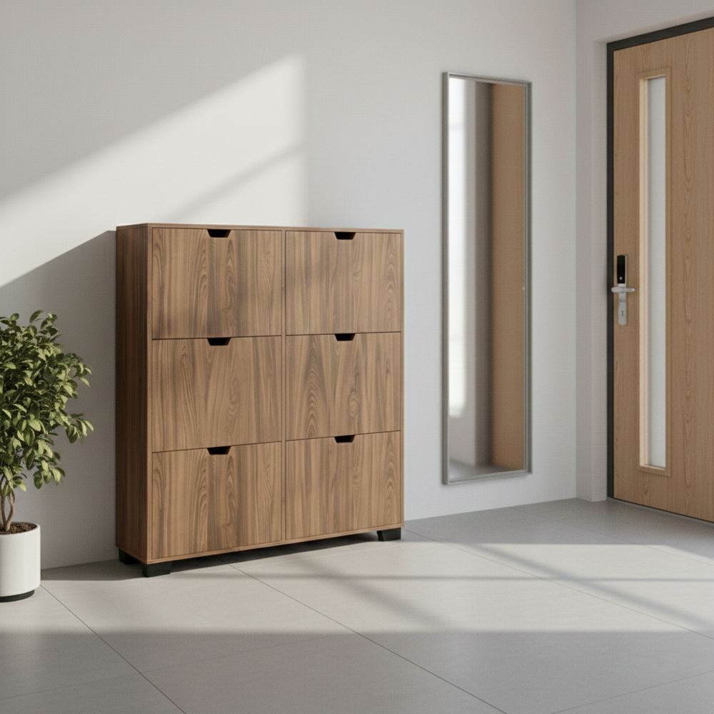 Meuble à chaussures en MDF de haute qualité 30 paires 6 portes