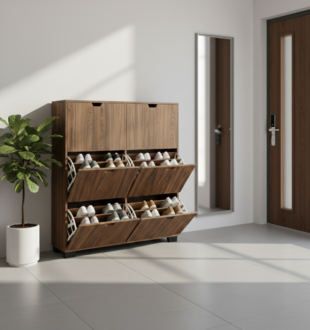 Meuble à chaussures en MDF de haute qualité 30 paires 6 portes